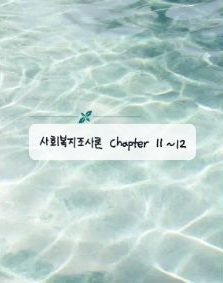 에메랄드빛 바다 배경 상단에 '사회복지조사론 Chapter 11~12' 문구가 적힌 썸네일 이미지